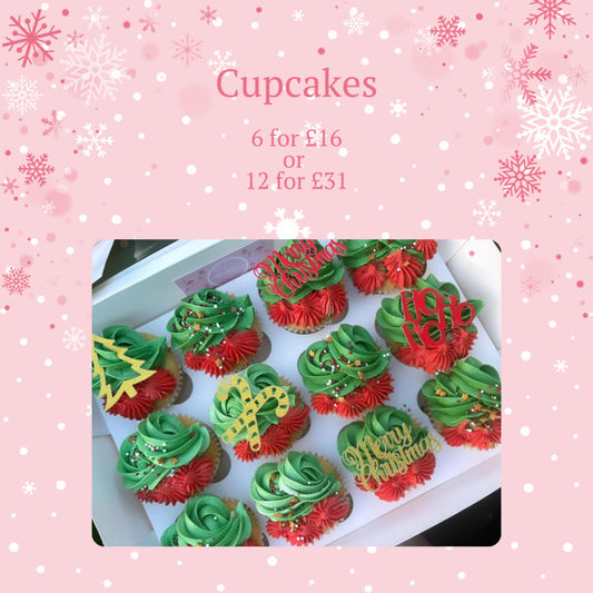 Christmas Themed Cupcakes