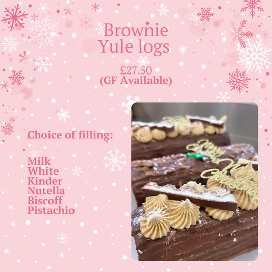 Brownie Yule Logs